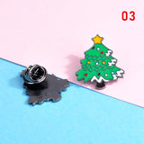 Xmas Enamel Brooch Snowman Santa Claus Tree Wreath Metal Pins Fashion Jewelry Gift For Women Merry Christmas Decor Gifts