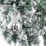 6/12PCS Mirror Ball 2/3/4/5cm Christmas Tree Ornaments Bar Disco Ball Mirror Balls Hanging Cake Home Party DIY Decoration Gift